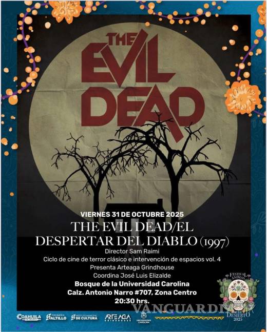 $!Saltillo se llena de terror: Ciclo de Cine llega al Panteón Santiago, Universidad Carolina, Parque Hundido y más