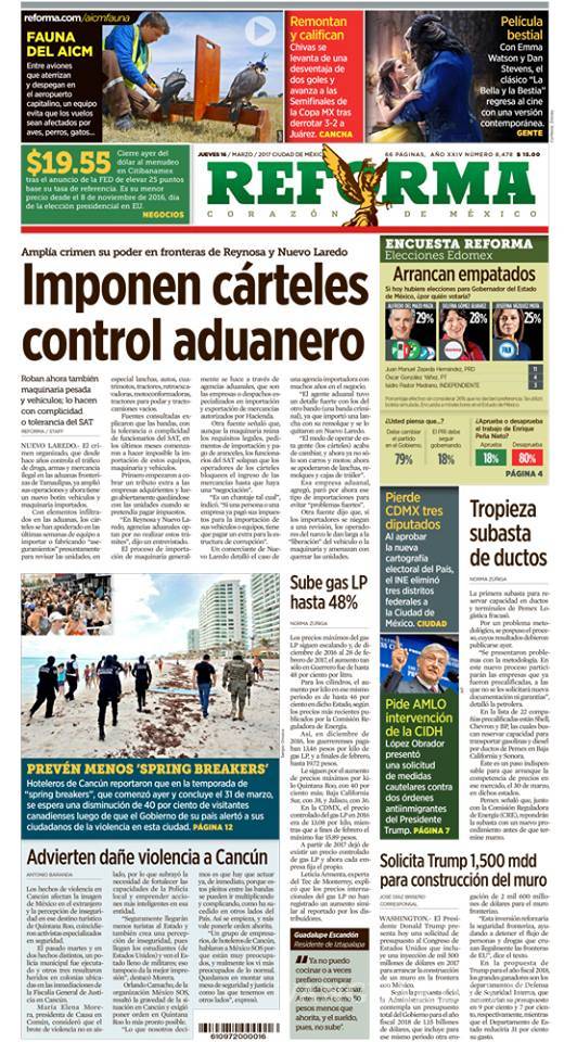 $!Titulares Prensa Nacional 16/03/2017