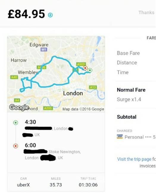 $!Se quedó dormida en Uber y terminó pagando más de dos mil pesos