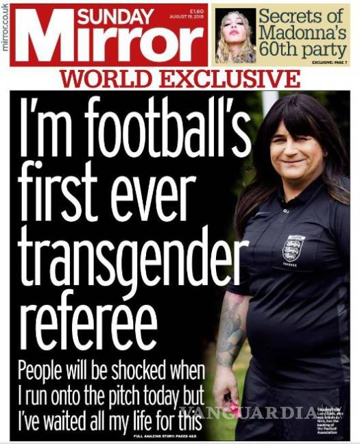 $!¡Inglaterra hace historia! Permite a hombre transgénero arbitrar en la liga de futbol
