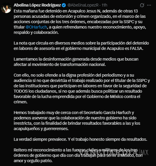 $!Harfuch anuncia la detención de Jesús Zamora, presunto líder de red de extorsión en Acapulco, y 10 personas