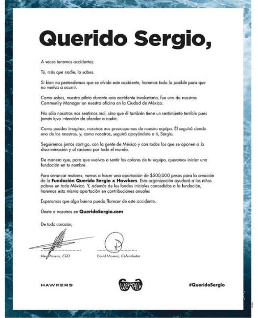 $!Luego de la 'broma', marca de lentes busca crear la fundación 'Checo' Pérez