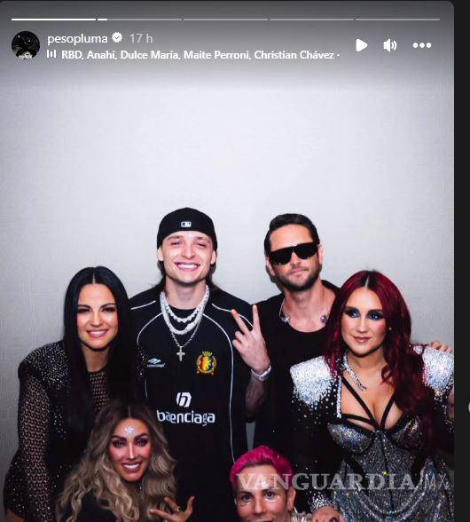 $!El mismo cantante de corridos tumbados compartió desde su Instagram el encuentro con los cantantes.