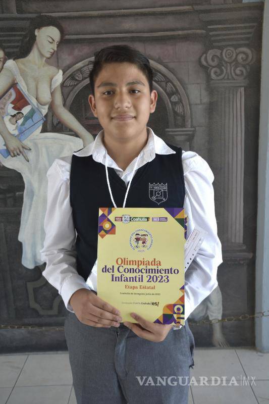 $!Isaac Elhiu Tapia Dávila, representante de la escuela Presidente Benito Juárez de Ramos Arizpe, Coahuila.