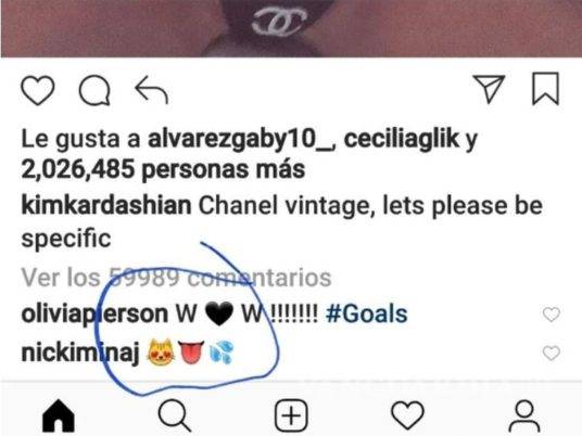 $!Nicki Minaj comenta polémica foto en diminuto traje de baño de Kim Kardashian (fotos)