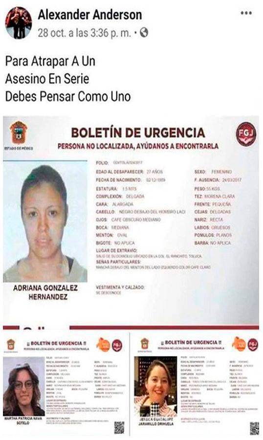 $!Todos cometemos errores, el de ustedes les costó la vida a su hija, ‘monstruo de Toluca’ se burla
