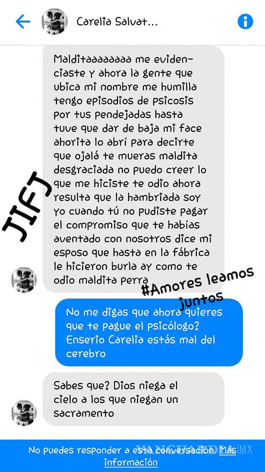 $!'Tengo episodios de psicosis por tus pend...' así responde la mujer que exigió a la madrina de bautizo pagar toda la fiesta