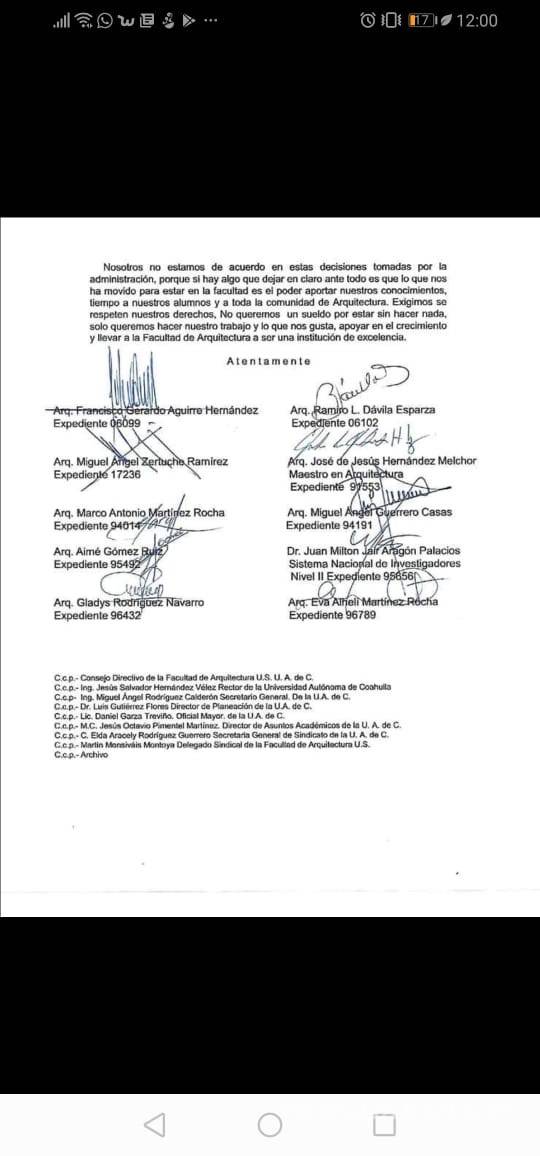 $!Denuncian maestros de Arquitectura acoso laboral en la UAdeC
