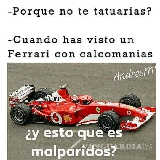 $!Un 'Ferrari con calcamonías': El meme que causó revuelo en redes sociales