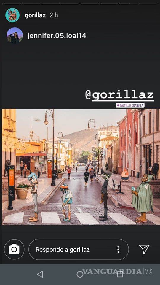 $!Gorillaz 'posa' en el centro de Saltillo en Instagram, al estilo Abbey Road