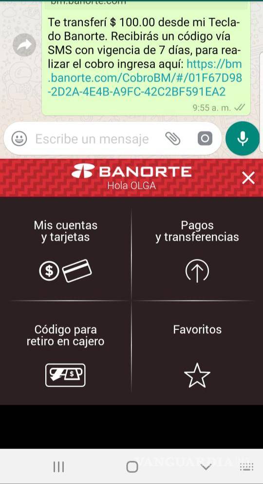 $!Banorte ya te permite enviar dinero desde WhatsApp, Messenger, Instagram y... Tinder