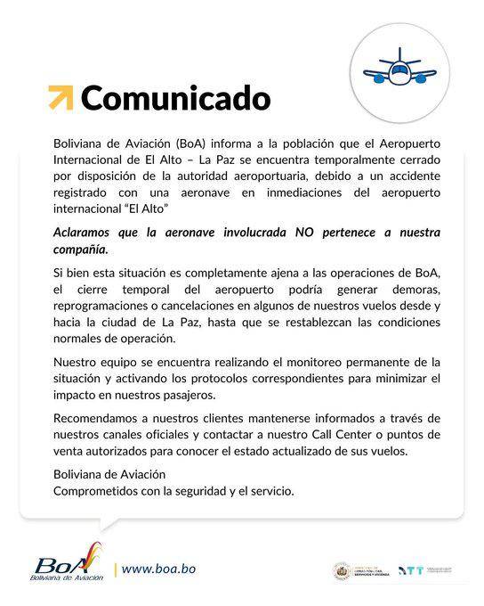 $!Avión militar de carga se estrella en El Alto, Bolivia; hay al menos 15 muertos y 6 heridos