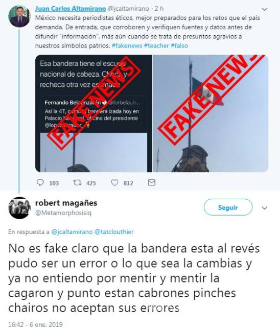 $!Causa revuelo en redes sociales imagen de bandera de México con escudo al revés