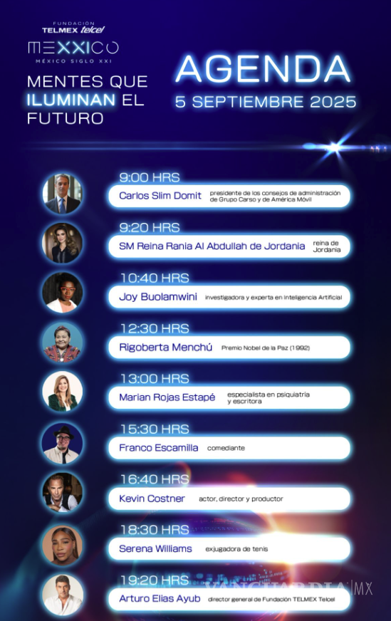 $!Fundación Telmex Telcel alista ‘México Siglo XXI’ 2025 con Serena Williams, Marian Rojas y Rigoberta Menchú