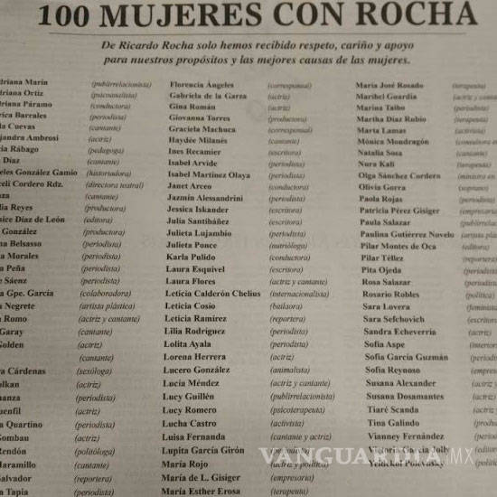 $!Tras acusaciones de Sofía Niño de Rivera, mujeres apoyan a Ricardo Rocha
