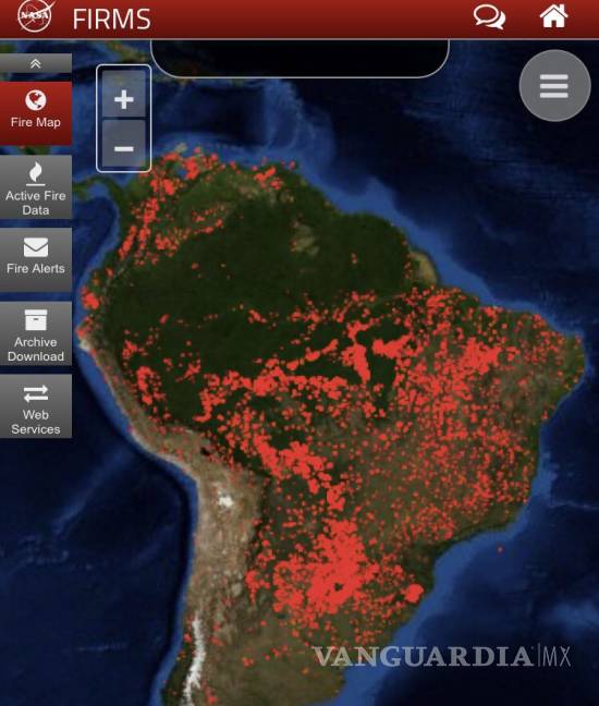 $!Humo de incendio en Amazonas se ve desde el espacio #PrayforAmazonia