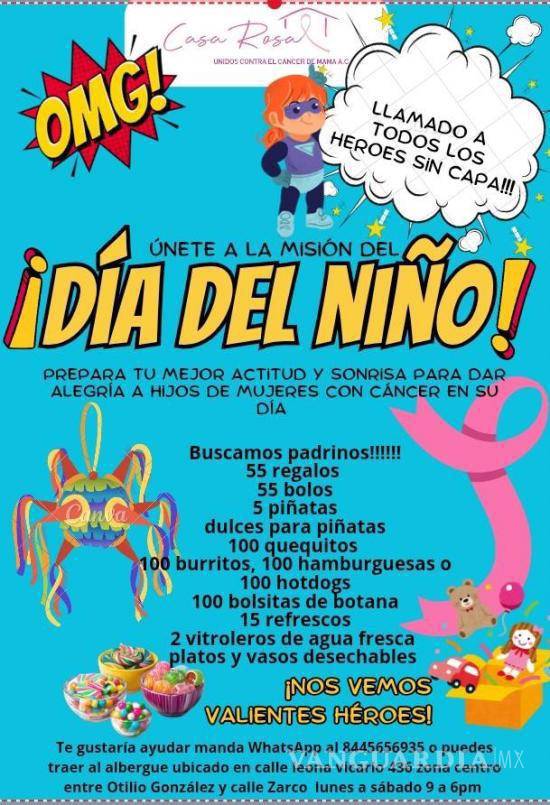 $!Con las donaciones se realizará un festejo, darán alimento y artículos para la convivencia.