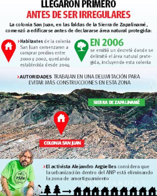 $!Saltillo: Asentamientos en Zapalinamé piden regularizarse a pesar de estar en Área Natural Protegida