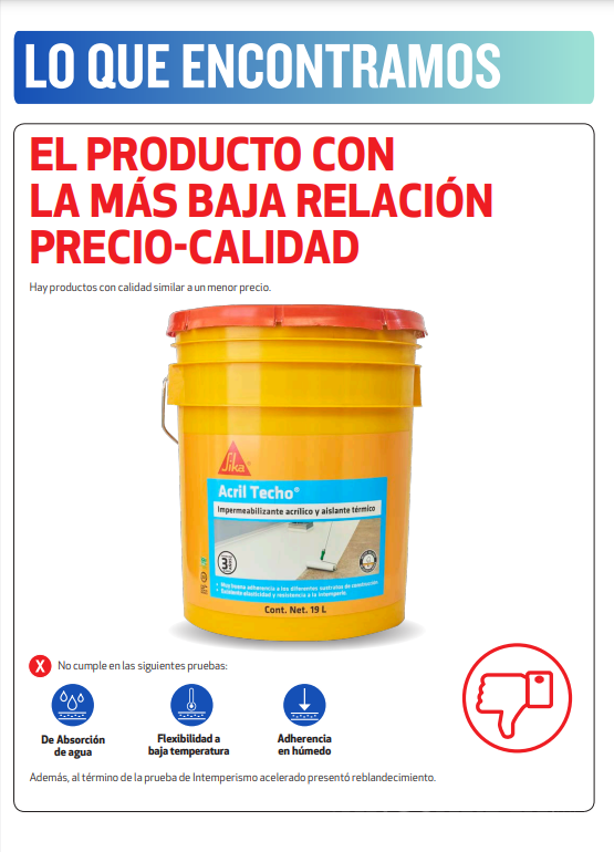 $!Prepárese para la temporada de lluvias: conoce los impermeabilizantes calificados como excelentes por Profeco