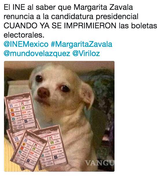 $!Oleada de memes se desata tras la renuncia de Margarita Zavala a su candidatura