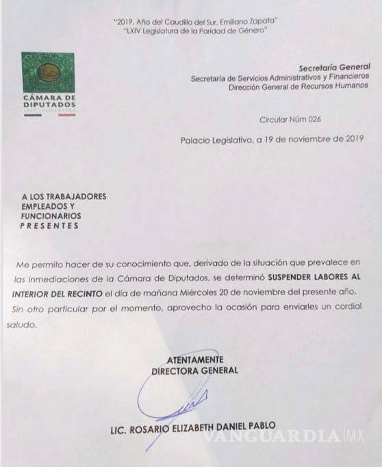 $!Diputados vuelven a diferir discusión del presupuesto 2020: será el viernes