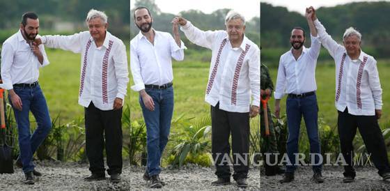 AMLO golpea al presidente de El Salvador... fue por decirle 'cabecita de algodón', bromea Bukele (video)