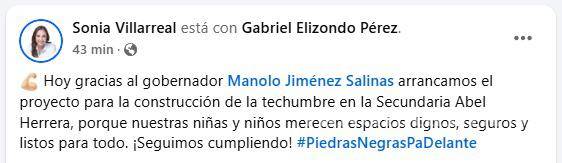 Amaga alcalde de Piedras Negras con movilización social para exigir a Manolo Jiménez autorice techumbres escolares