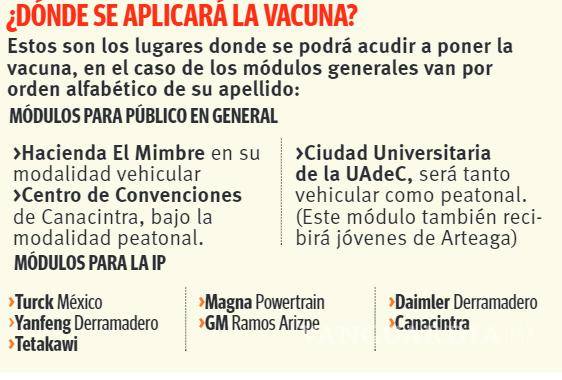 $!Reanuda Saltillo vacunación para mayores de 18