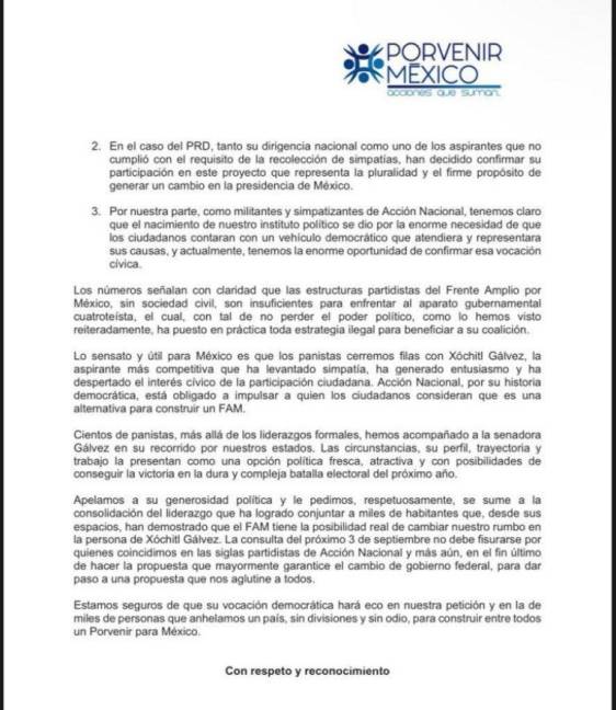 $!¿Santiago Creel dejará la contienda presidencial? Exhortan panistas a declinar por Xóchitl Gálvez