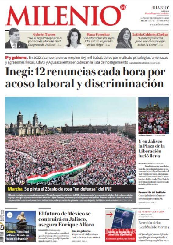 $!Así reaccionaron medios nacionales a la protesta en defensa del INE