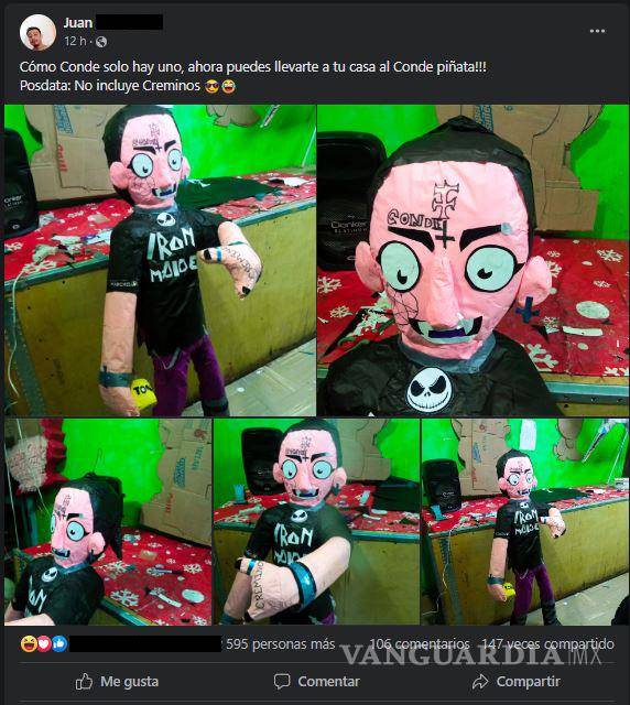 $!Crean piñata de ‘El Conde’ de Saltillo. Usuarios piden la suya para celebrar cumpleaños. ¿Ya la viste?