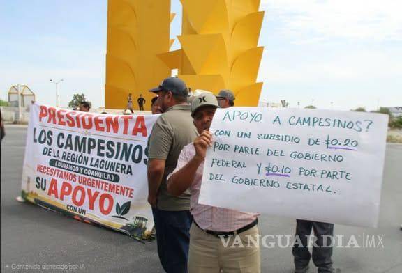 $!Los manifestantes rechazaron vender el sorgo a un peso por kilogramo y demandaron mantener un rango de 1.30 a 1.60 pesos.