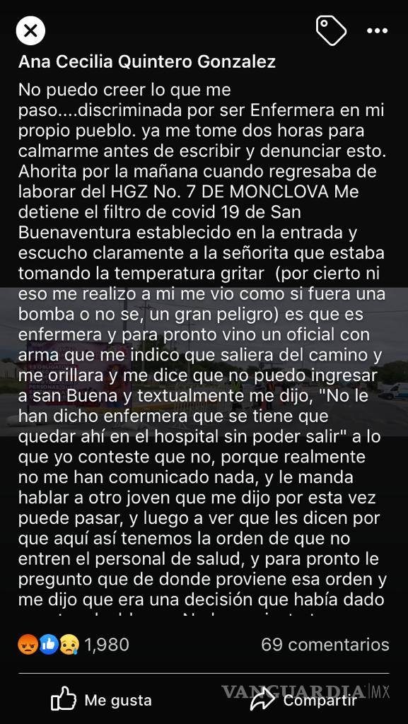 $!Discriminan a médicos y enfermeros de la clínica 7 de Monclova por COVID-19