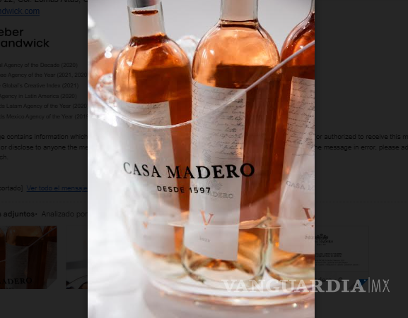 $!El nuevo vino espumoso Casa Madero fue creado para esta ceremonia especial.