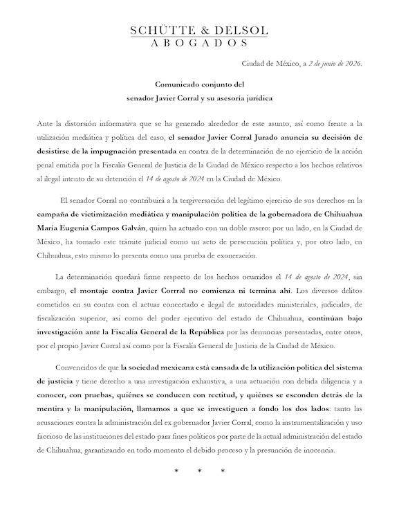 $!Javier Corral acusa a Maru Campos de ‘doble rasero’ tras retirar impugnación por intento de detención