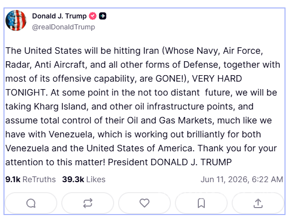 $!Trump amenaza con atacar Irán y tomar control de su petróleo, pero cancela operación horas después