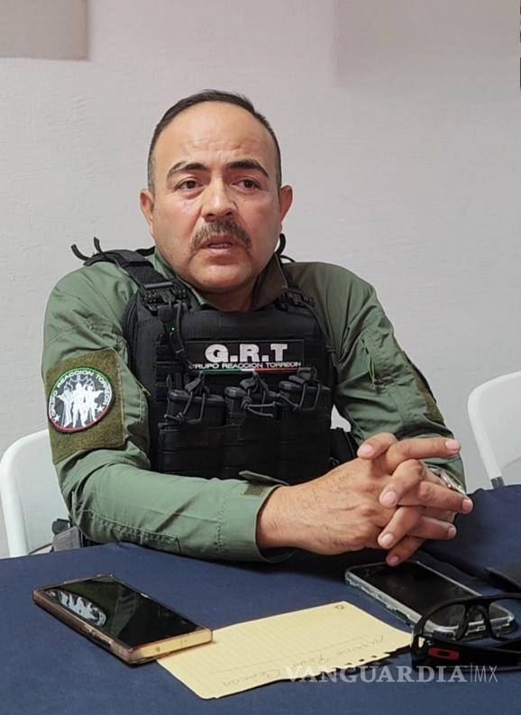 $!Jorge Alberto Galván es el director del Grupo de Reacción Torreón (GRT) de la Policía Municipal.