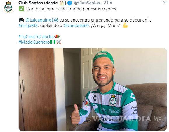 $!Jugador de Santos Laguna se lesiona el dedo y no podrá jugar en la eLiga MX