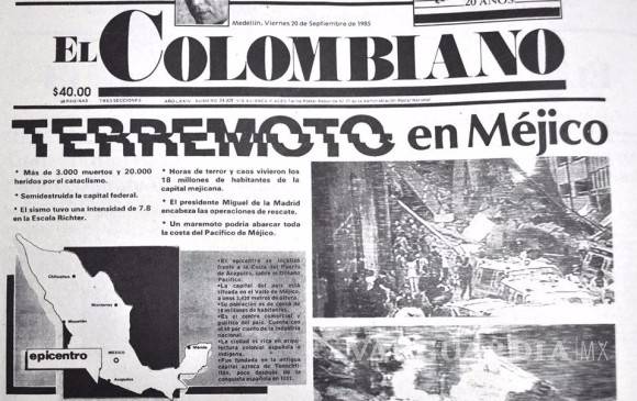 $!Las portadas de diarios en más de 100 años de sismos en México