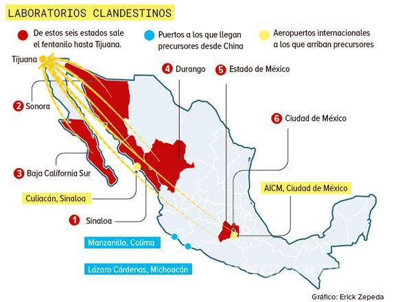 $!Cártel de Sinaloa y CJNG ya producen fentanilo en 6 estados; incluso en la CDMX