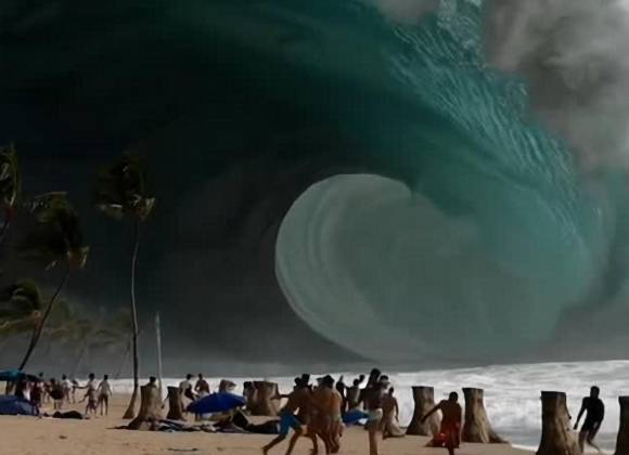 Es falso un video que muestra olas de 30 metros de altura en Cancún y Playa del Carmen