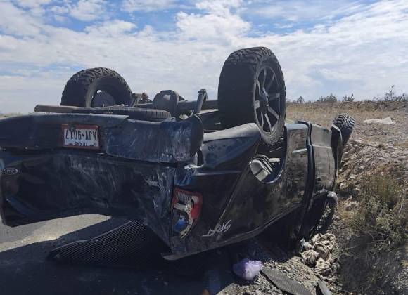 The compatriot overturned on the Ramos Arizpe highway