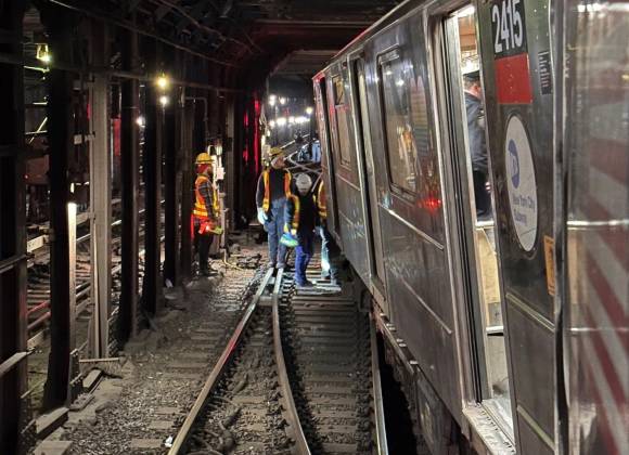 Crash between two New York subway trains leaves 24 people injured