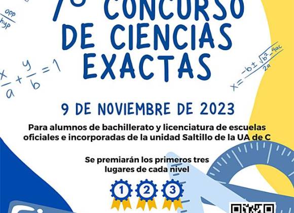 Convoca Universidad Autónoma de Coahuila a Concurso de Ciencias Exactas