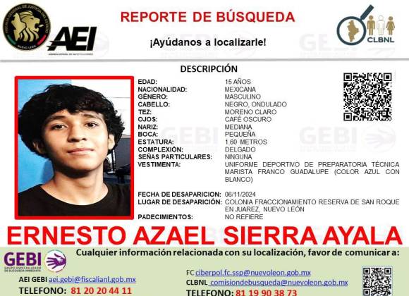 They were looking for a young man who disappeared when he was still in high school, in Juárez, Nuevo León