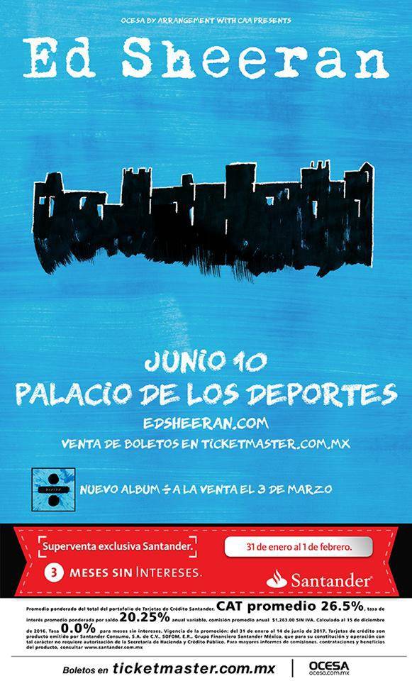 $!Ed Sheeran traerá su gira a México