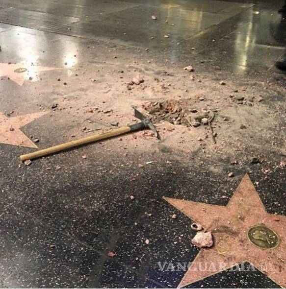 Destruyen estrella de Donald Trump en el Paseo de la Fama de Hollywood