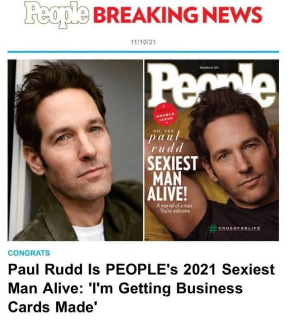 $!Paul Rudd se define como un hombre de familia, está casado desde el 2003 con la productora Julie Yaeger, con quien tiene dos hijos.