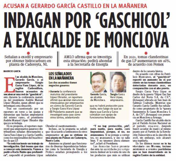 $!En julio del año pasado, durante la conferencia matutina del Presidente López Obrador, se le vinculó al ex edil en una red de gaschicol.
