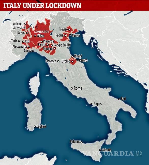 $!Mueren 97 personas en Italia por coronavirus en un día; llegan a la cifra de 463 fallecidos